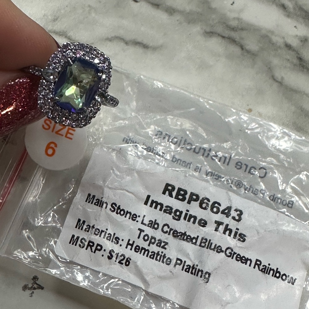 NEW Imagine This rainbow topaz ring